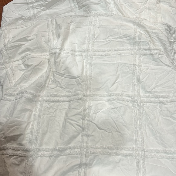 MARTHA STEWART white - Skylar Chenille Duvet Cover  - QUEEN Size - Picture 5 of 11